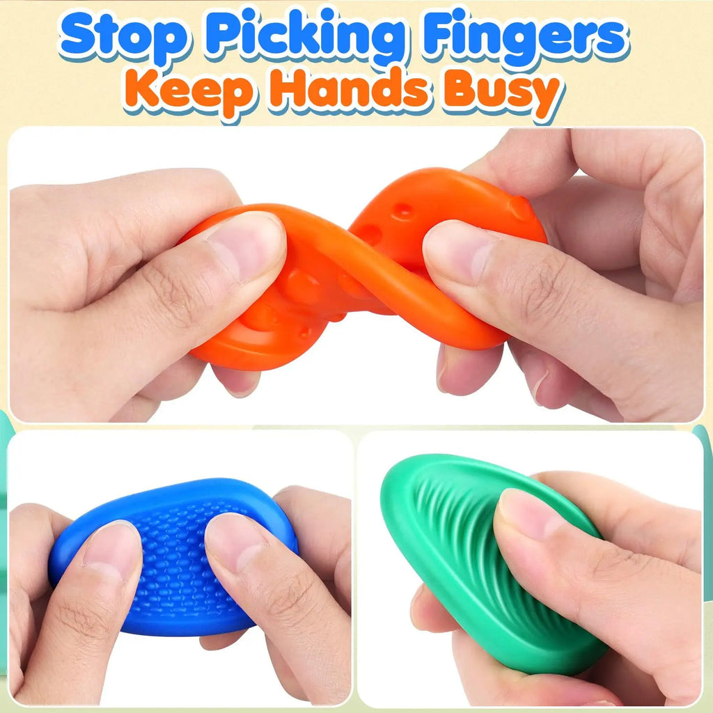 Silicone Sensory Stone 6-Pack