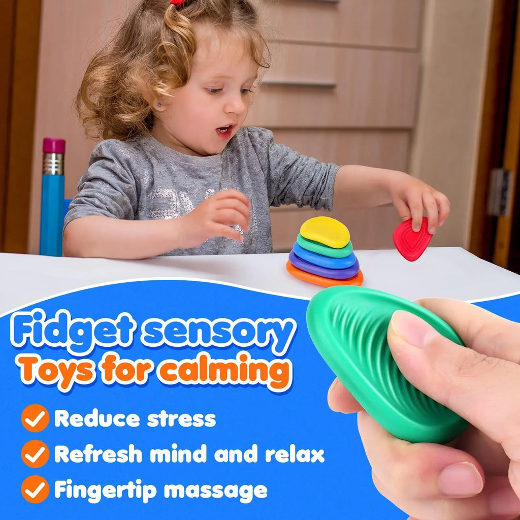 Silicone Sensory Stone 6-Pack